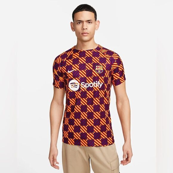 Nike Barcelona FC FCB 22-23 Pre Match Soccer Jersey - Picture 1 of 10
